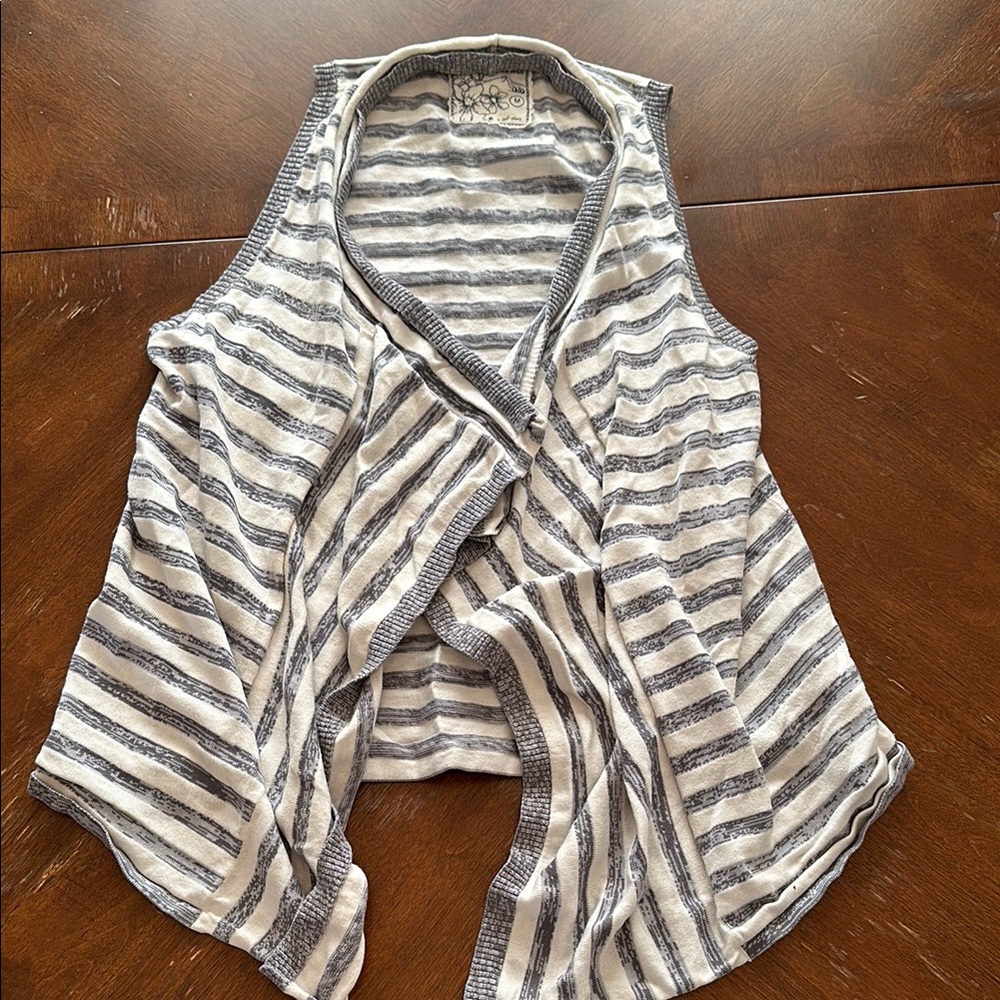 Fat Face Stripe Vest/Cardigan